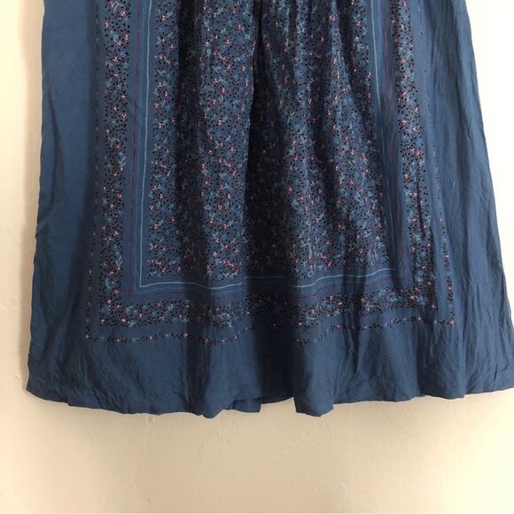 Vintage 70's Jane Schaffhausen Belle France Prairie Floral Midi Tie Waist Skirt - Picture 4 of 10